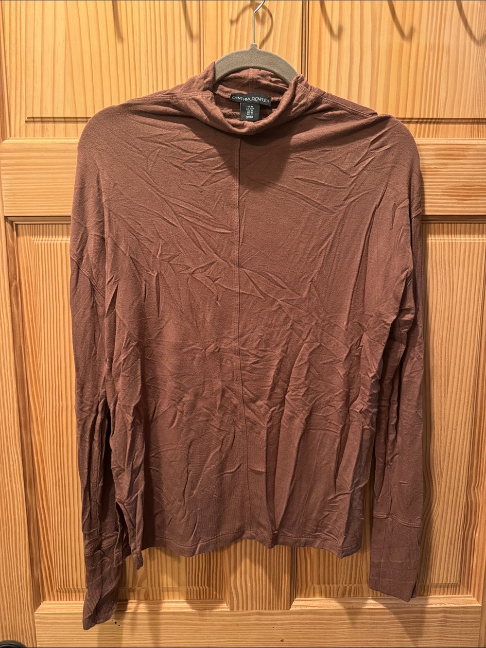Cynthia Rowley Rust Brown Lightweight Turtleneck Sweater